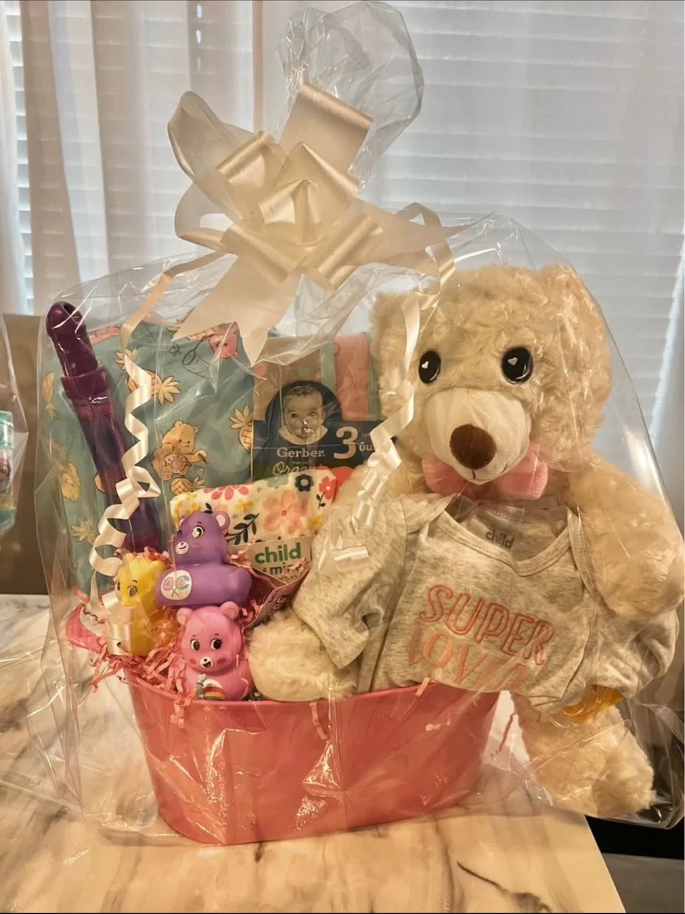 Care Bears Baby Girl Summer Gift Bucket 3–6M | Swimsuit, Carter’s Outfit & Plush